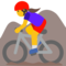 Woman Mountain Biking emoji on Google